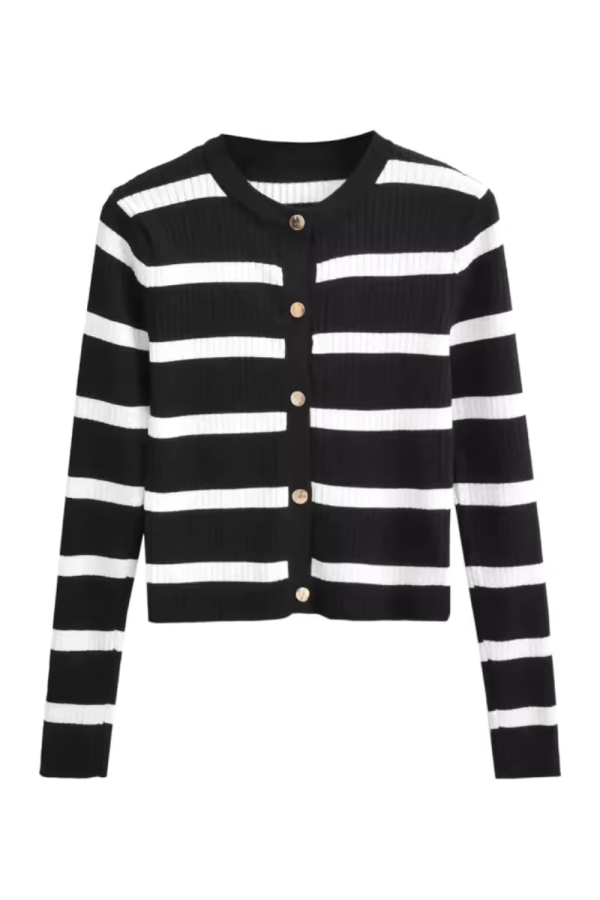 Striped Knitted Cardigan (2 Colors)