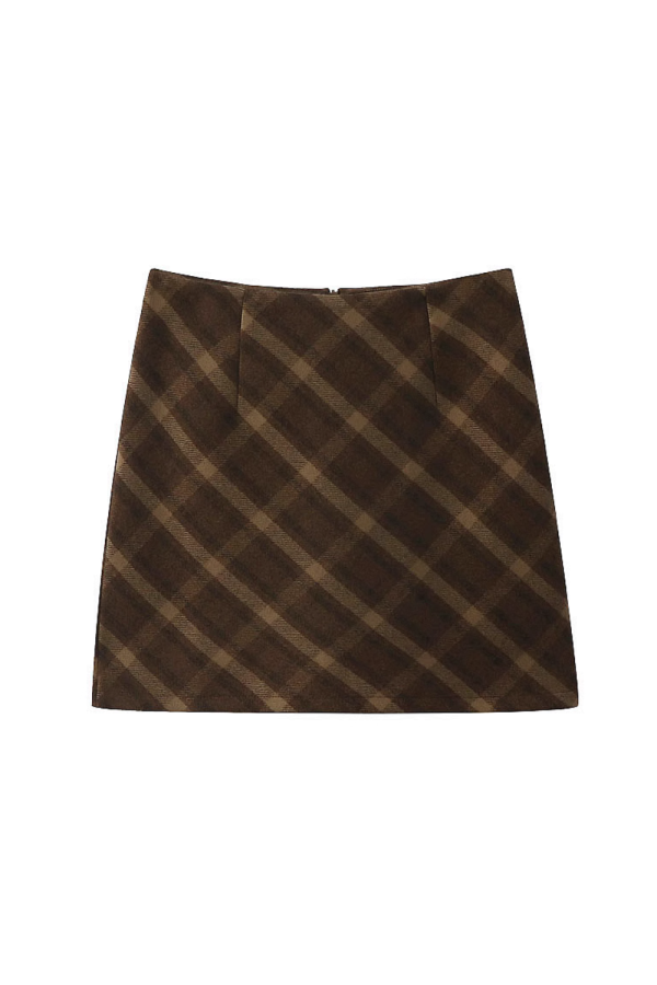 High Waist Plaid Skirt (5 Colors)