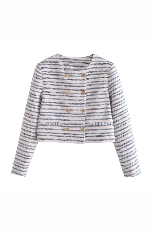Stripe Tweed Blazer