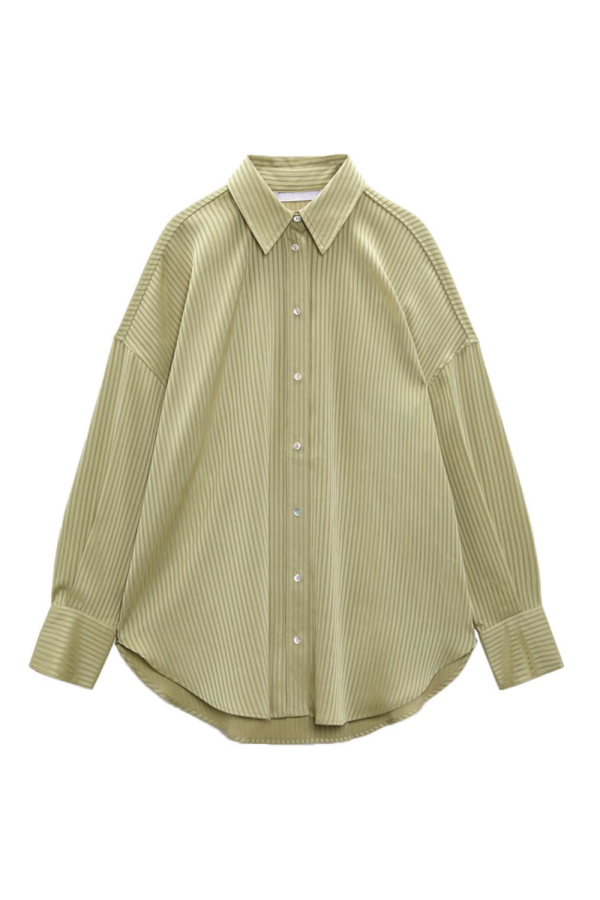 Stripe Long-Sleeved Collared Shirt