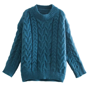 Cable Knit Pullover Sweater (2 Colors)
