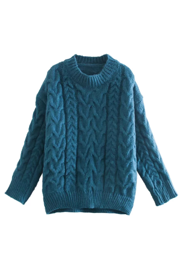 Cable Knit Pullover Sweater (2 Colors)