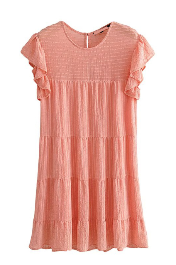 Ruffled Sleeves Tiered Top (2 Colors)