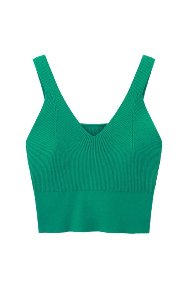 V-Neck Sleeveless Knitted Top (3 Colors)