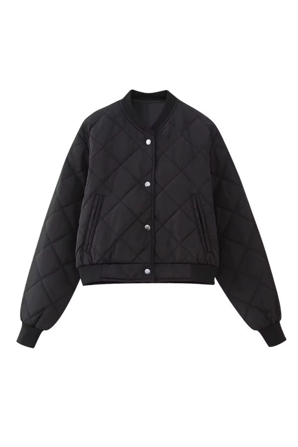 Quilted Cotton Bomber Jacket