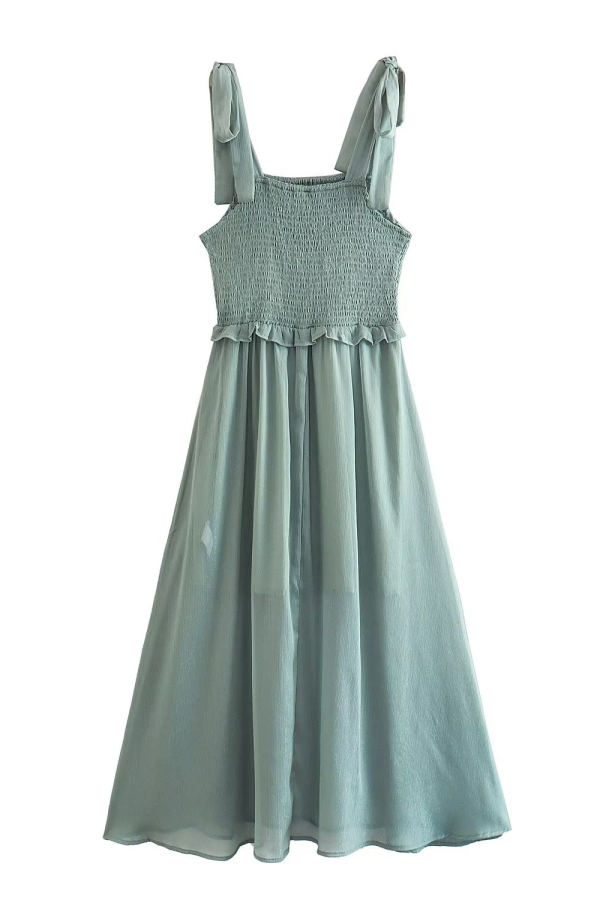 Smocked Chiffon Dress