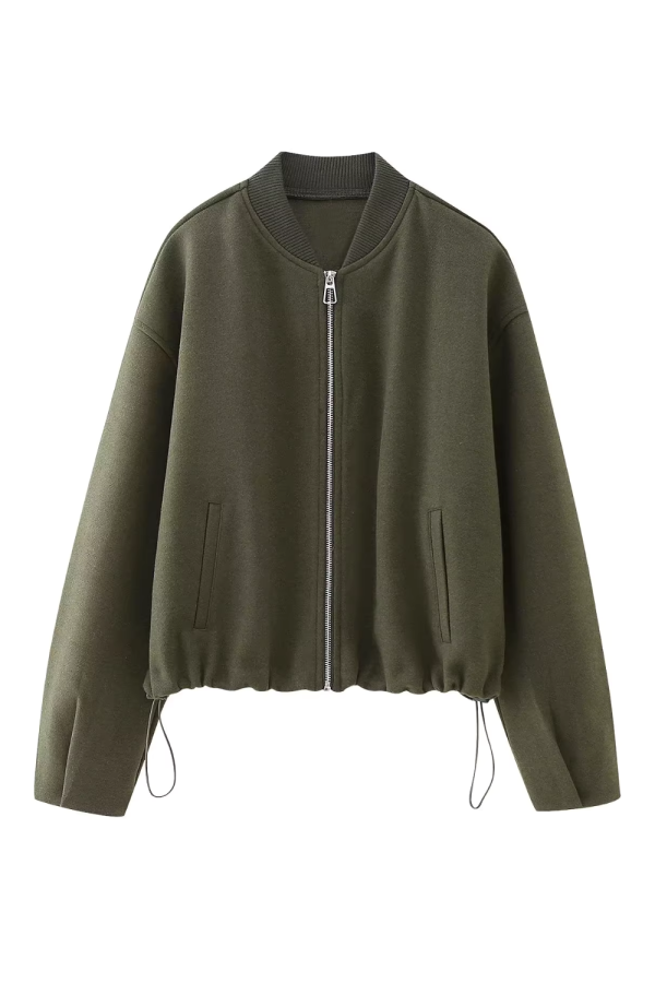 Zip-Up Knitted Bomber Jacket (3 Colors)