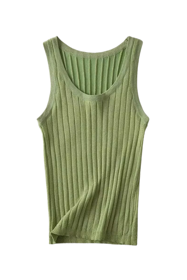Sleeveless Ribbed Knit Top (5 Colors)